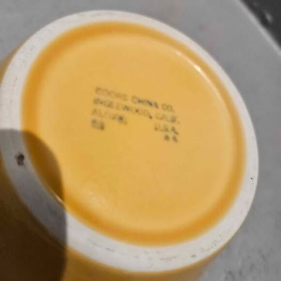 Coors China Company Yellow Ceramic Cereal Bowl 5" - Picture 5 of 5